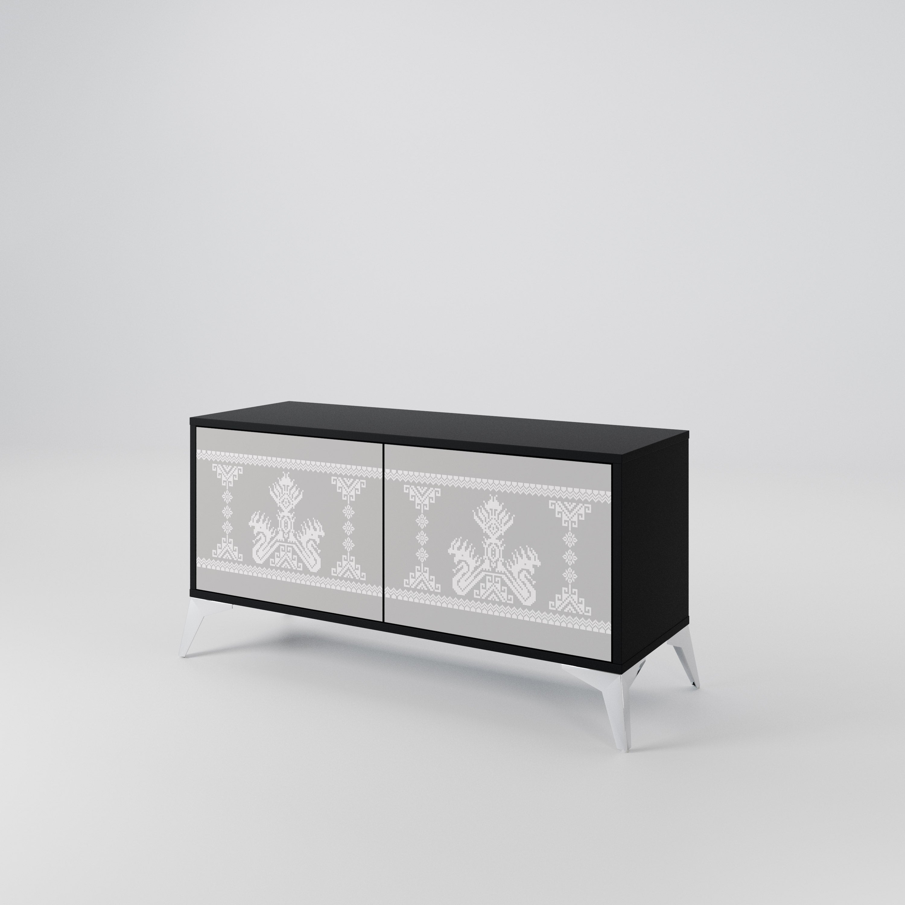 THAI GRAY Compact 2-Door TV Cabinet