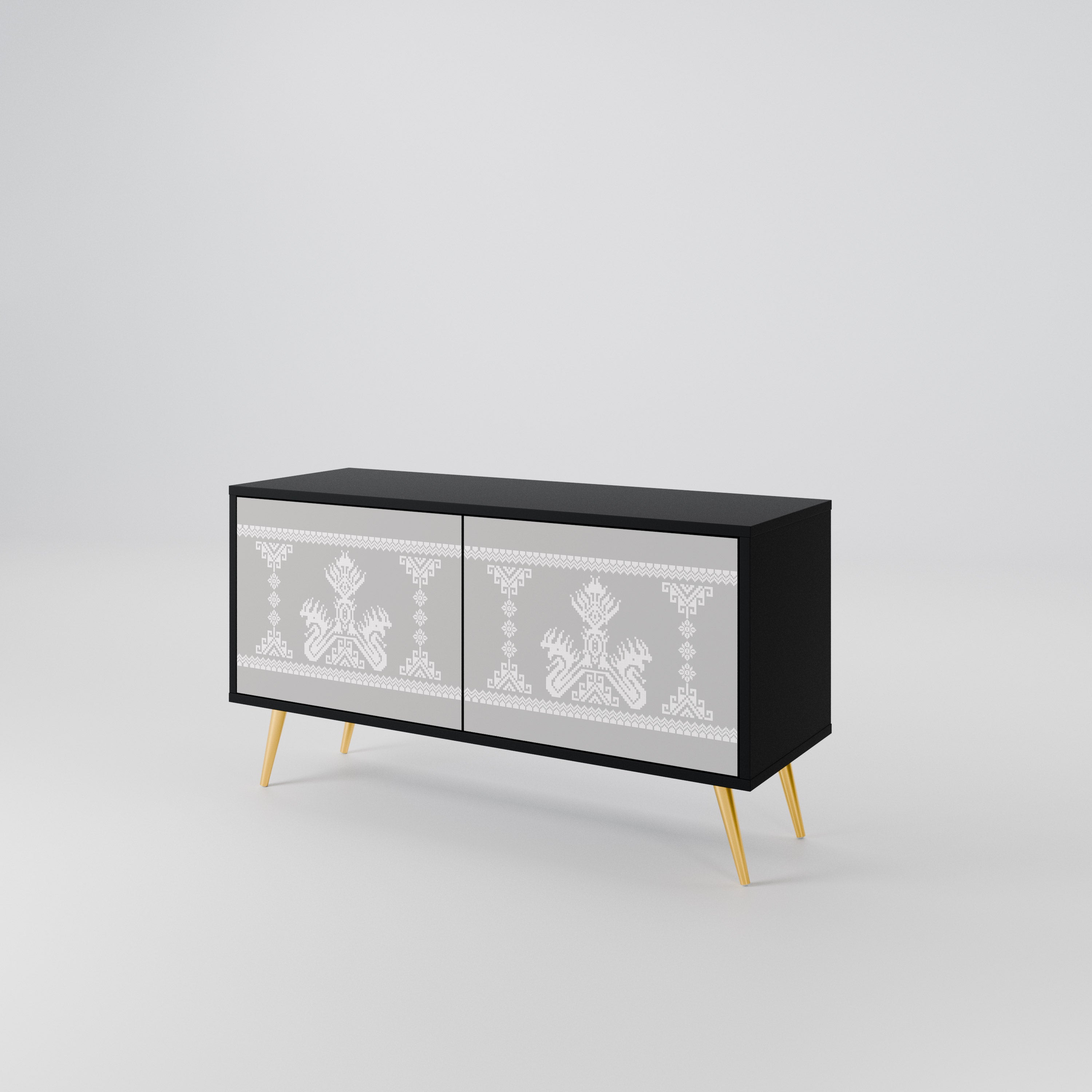 THAI GRAY Compact 2-Door TV Cabinet