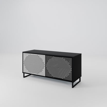 POLYGON ILLUSION Kompakt TV-bänk med 2 dörrar