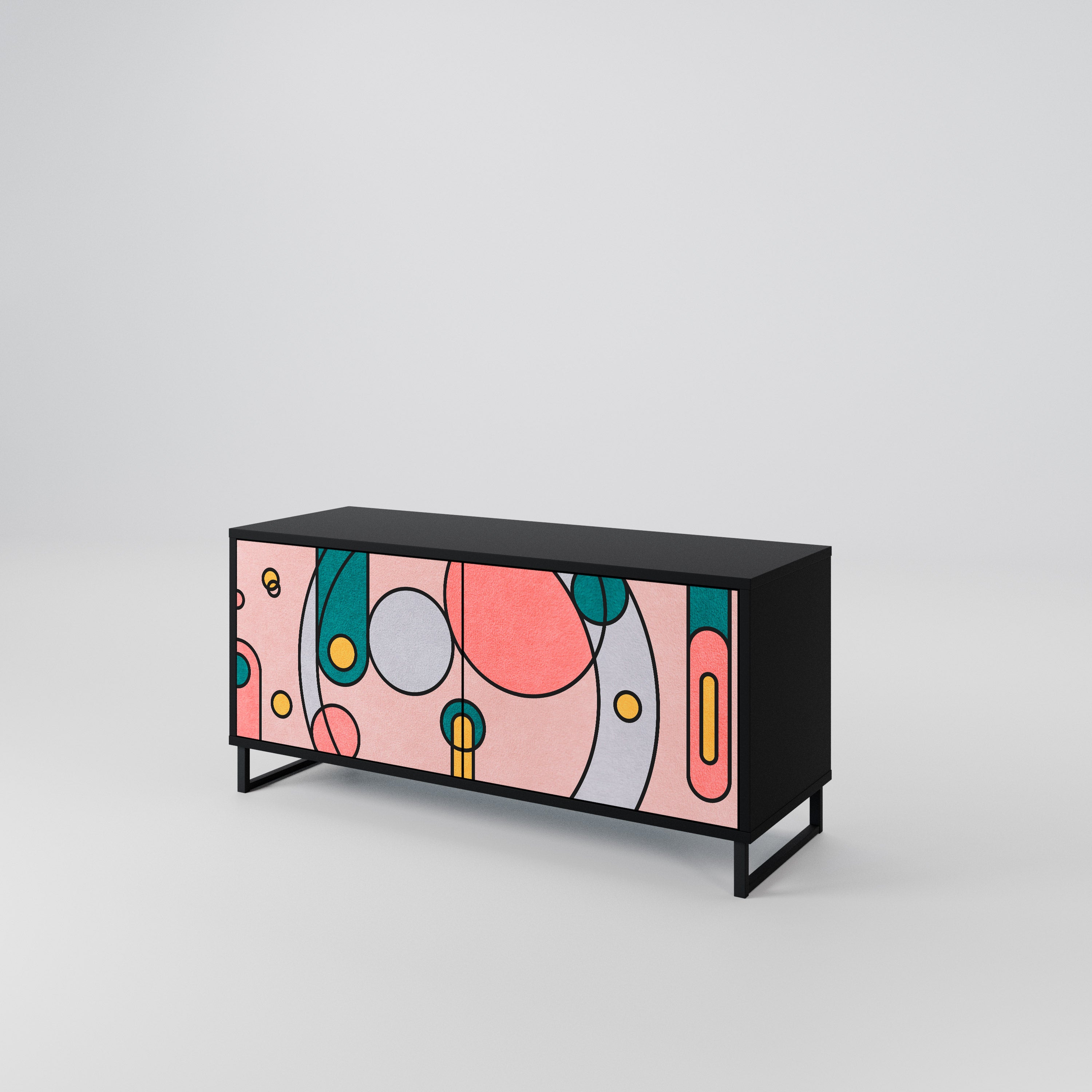 GOSSAMER ECHOES Kompakt TV-bänk med 2 dörrar