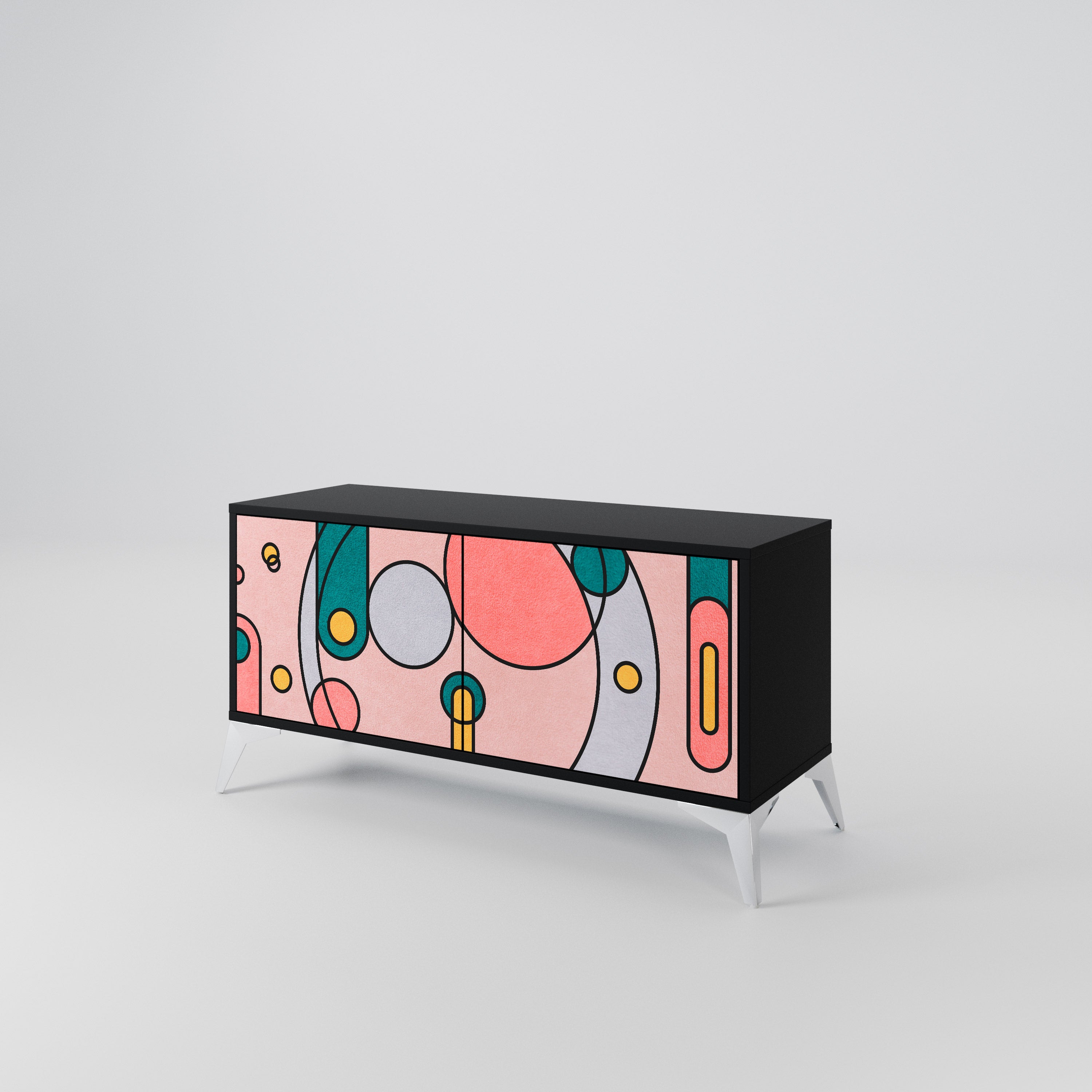 GOSSAMER ECHOES Kompakt TV-bänk med 2 dörrar