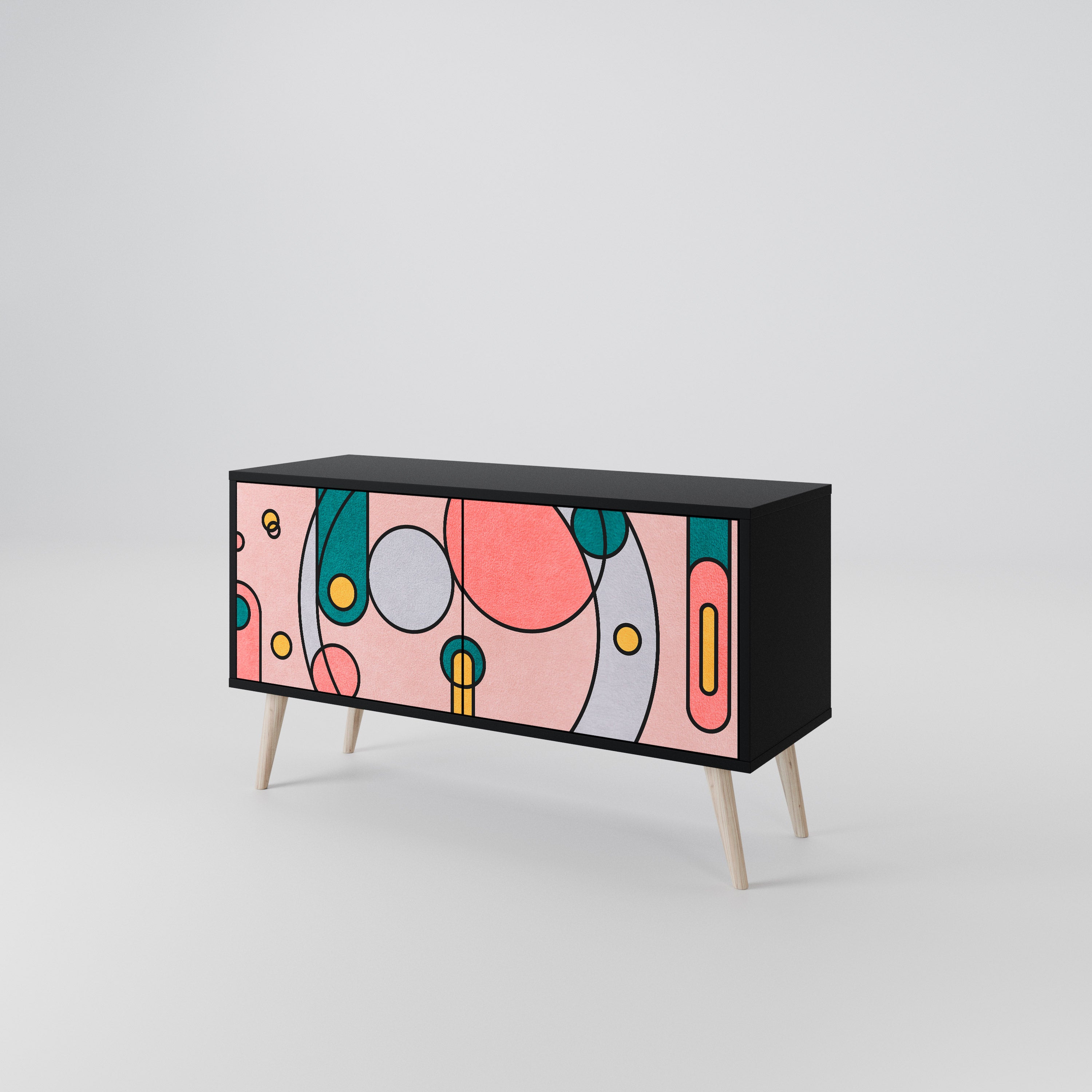 GOSSAMER ECHOES Kompakt TV-bänk med 2 dörrar