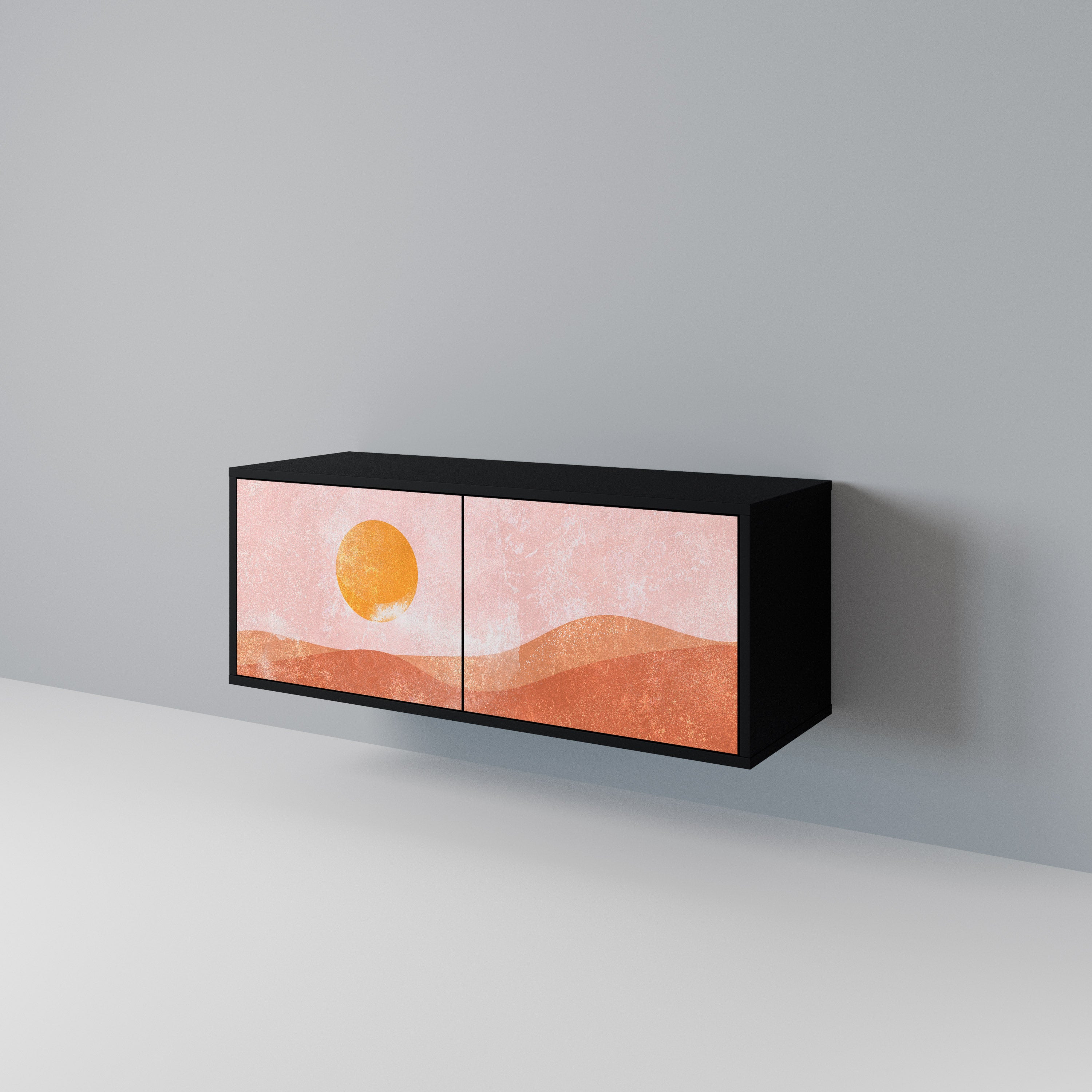 LUMINOUS SUNLIGHT Kompakt TV-bänk med 2 dörrar