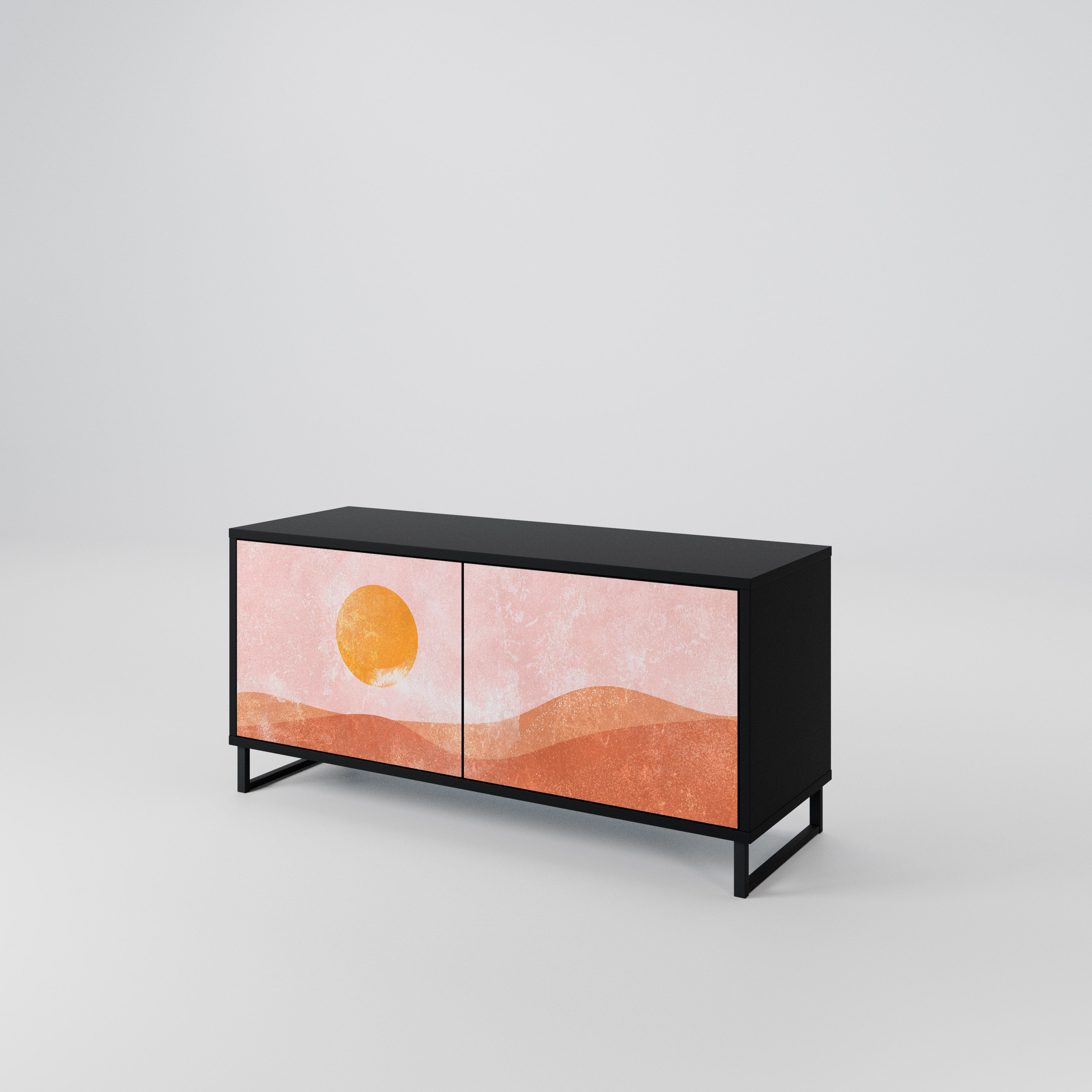 LUMINOUS SUNLIGHT Kompakt TV-bänk med 2 dörrar