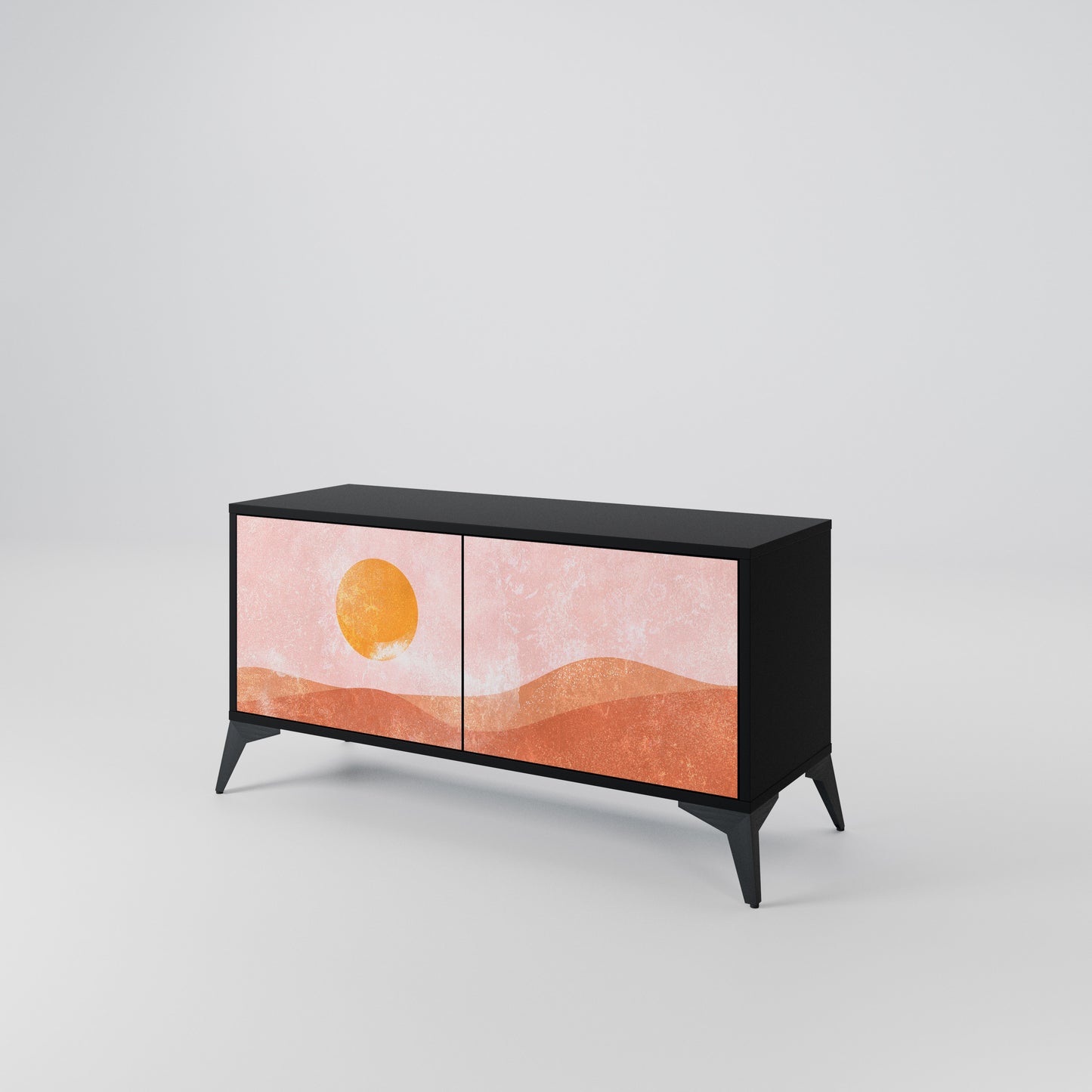 LUMINOUS SUNLIGHT Kompakt TV-bänk med 2 dörrar