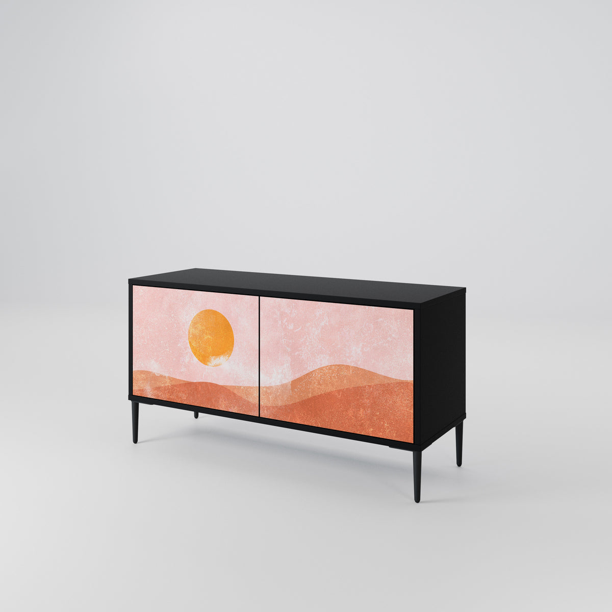 LUMINOUS SUNLIGHT Kompakt TV-bänk med 2 dörrar