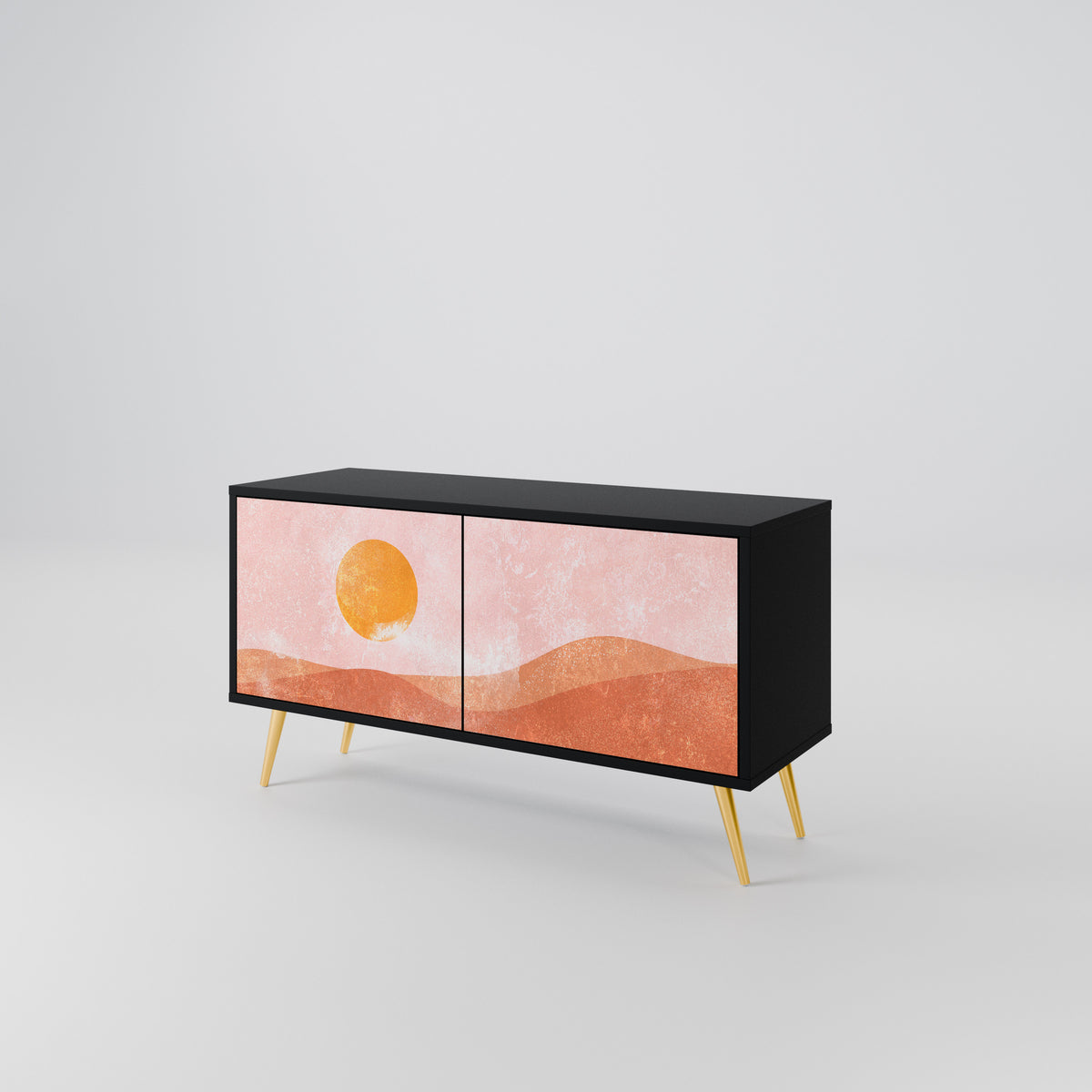 LUMINOUS SUNLIGHT Kompakt TV-bänk med 2 dörrar