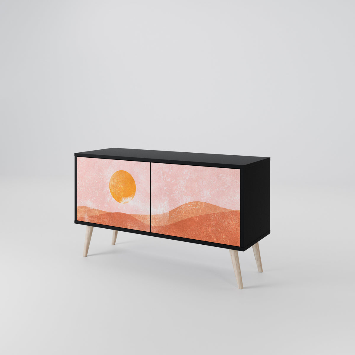 LUMINOUS SUNLIGHT Kompakt TV-bänk med 2 dörrar