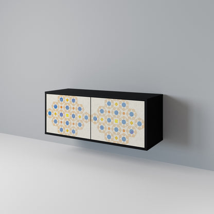 PATTERNED PRISM Kompakt TV-bänk med 2 dörrar