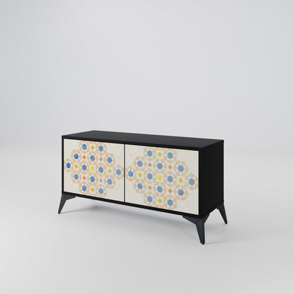 PATTERNED PRISM Kompakt TV-bänk med 2 dörrar