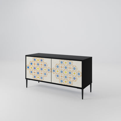 PATTERNED PRISM Kompakt TV-bänk med 2 dörrar