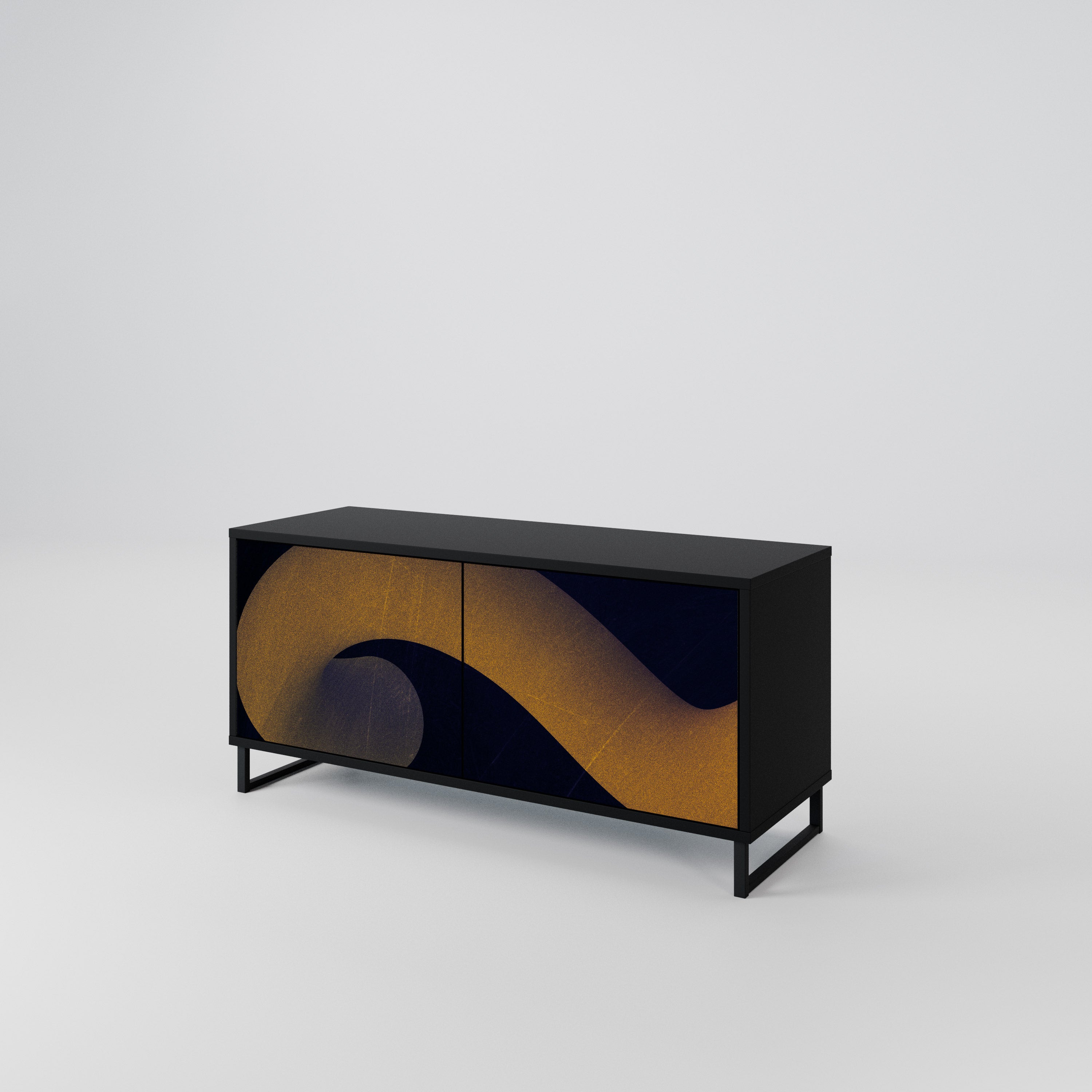 HOLLOW TIME Compact 2-Door TV Cabinet