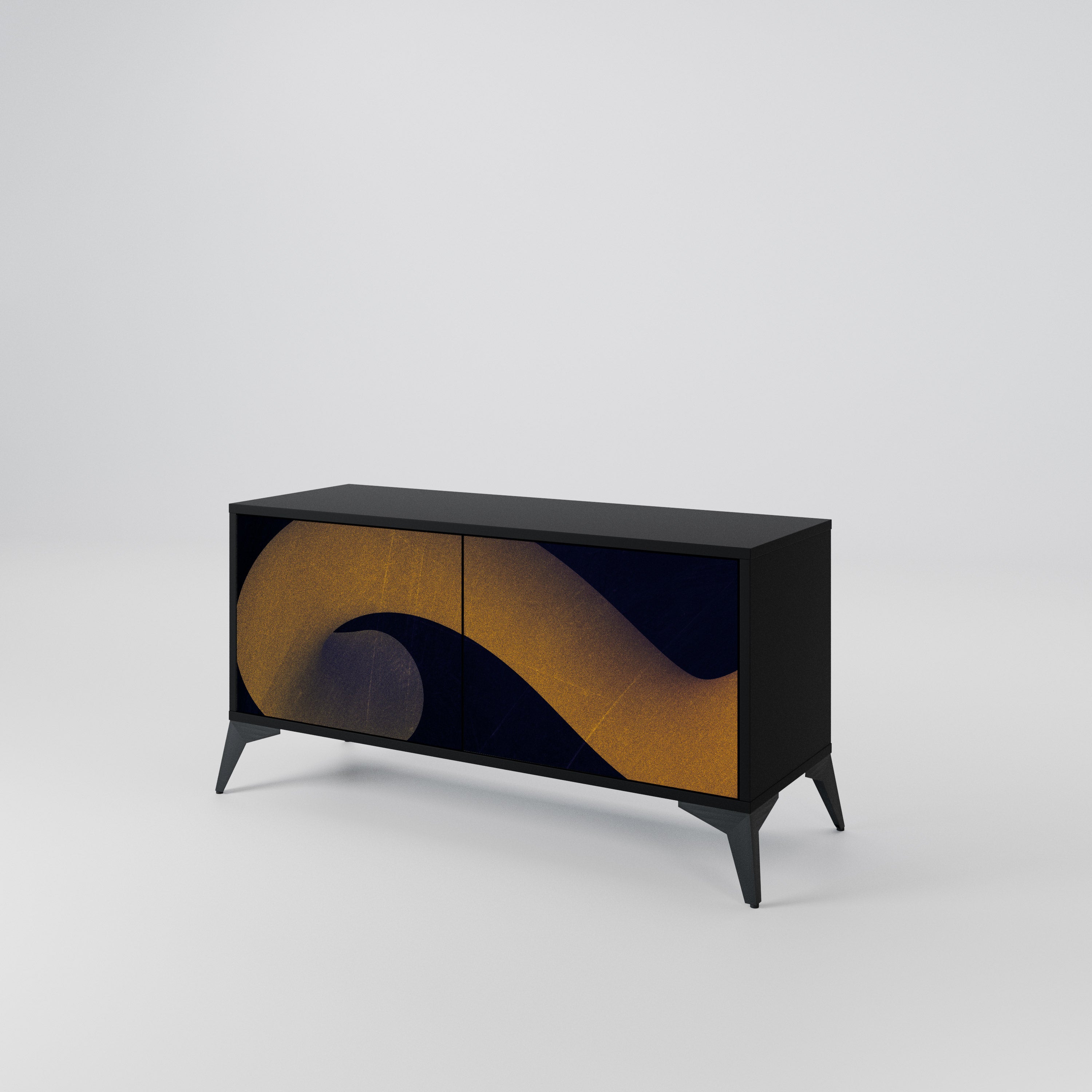 HOLLOW TIME Compact 2-Door TV Cabinet