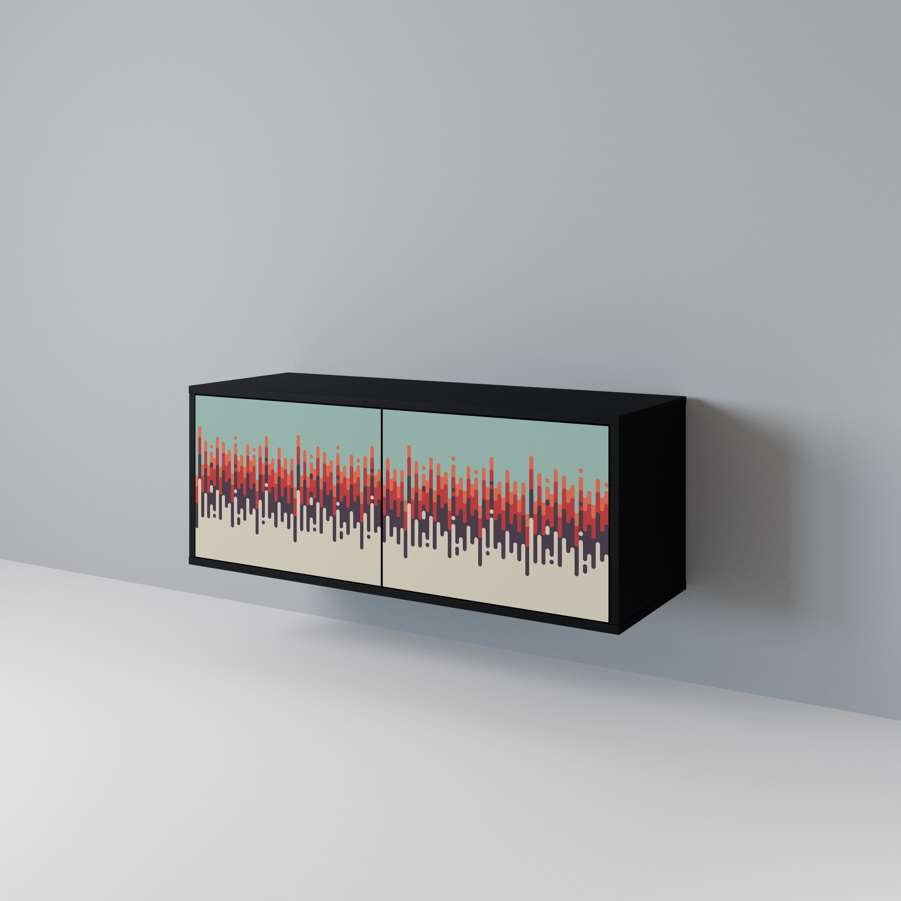 CHROMA CONTOURS Kompakt TV-bänk med 2 dörrar