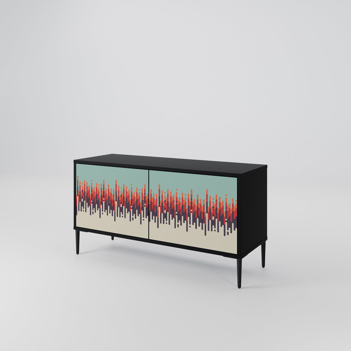 CHROMA CONTOURS Kompakt TV-bänk med 2 dörrar