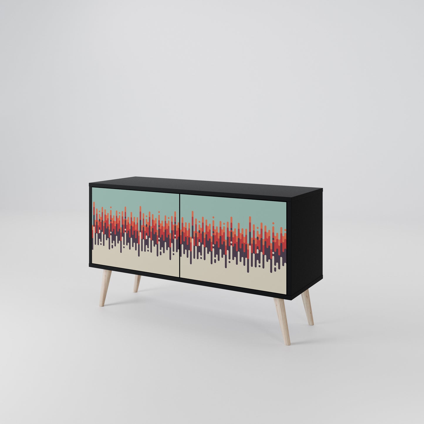 CHROMA CONTOURS Kompakt TV-bänk med 2 dörrar