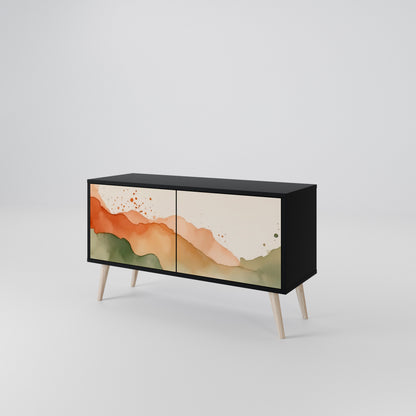 WATERCOLOUR PEAKS Kompakt TV-bänk med 2 dörrar