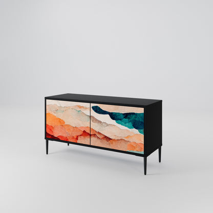 ABSTRACT LANDSCAPE Kompakt TV-bänk med 2 dörrar