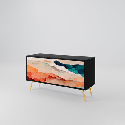 ABSTRACT LANDSCAPE Kompakt TV-bänk med 2 dörrar