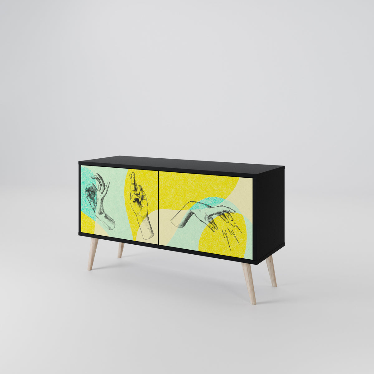 BODY LANGUAGE Compact 2-Door TV Cabinet