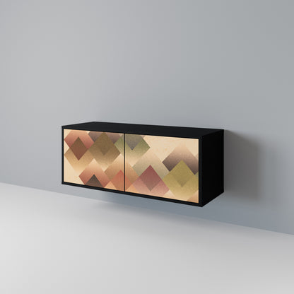 GEOMETRIC FUSION Kompakt TV-bänk med 2 dörrar