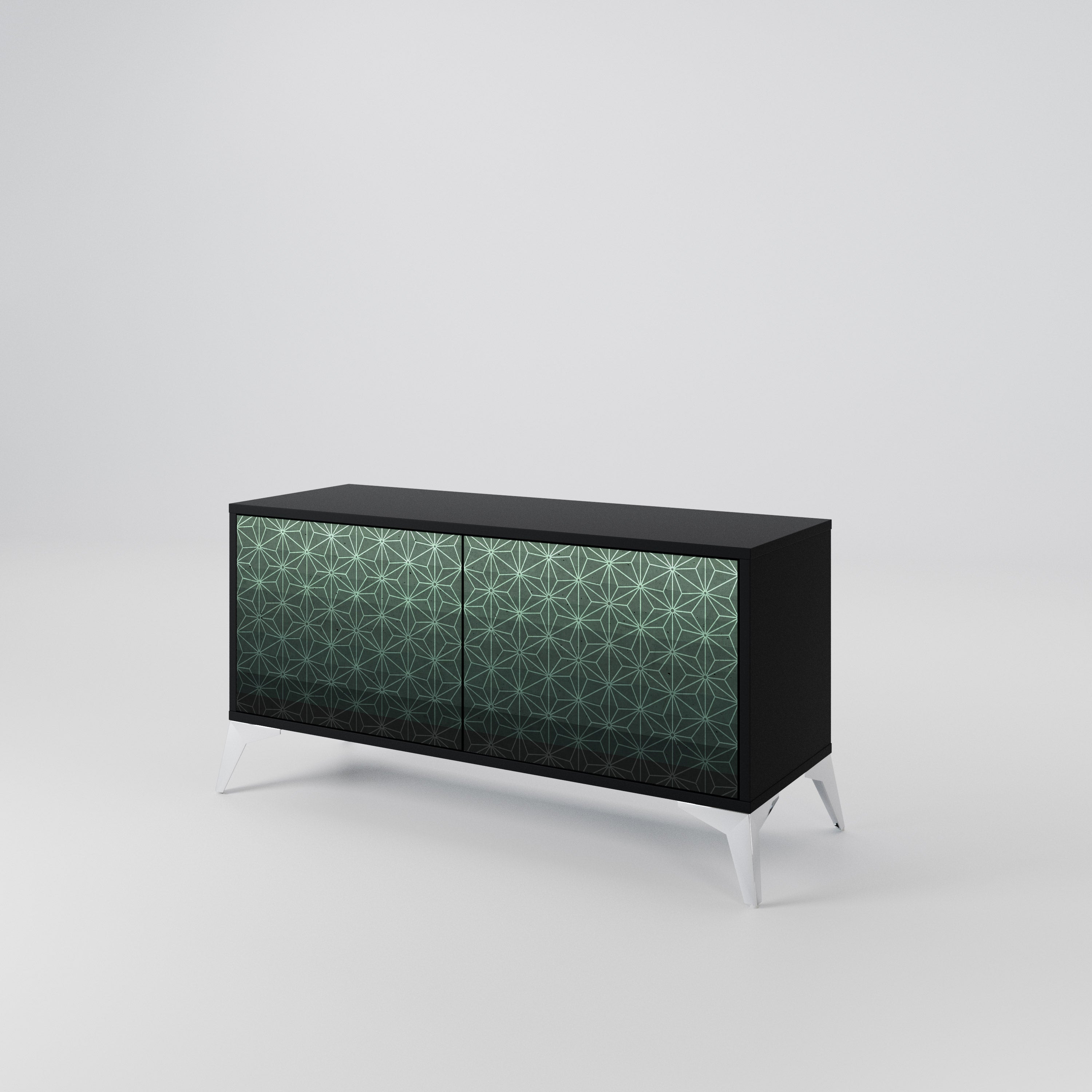 ORNAMENTAL GLIMMER Kompakt TV-bänk med 2 dörrar