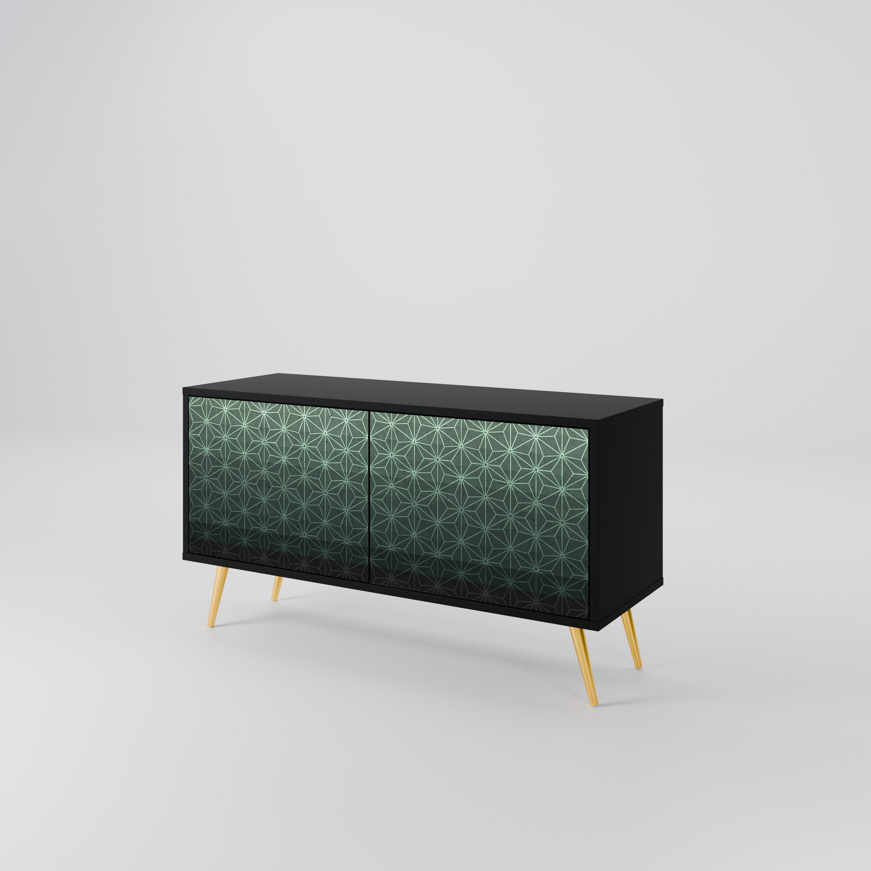 ORNAMENTAL GLIMMER Kompakt TV-bänk med 2 dörrar