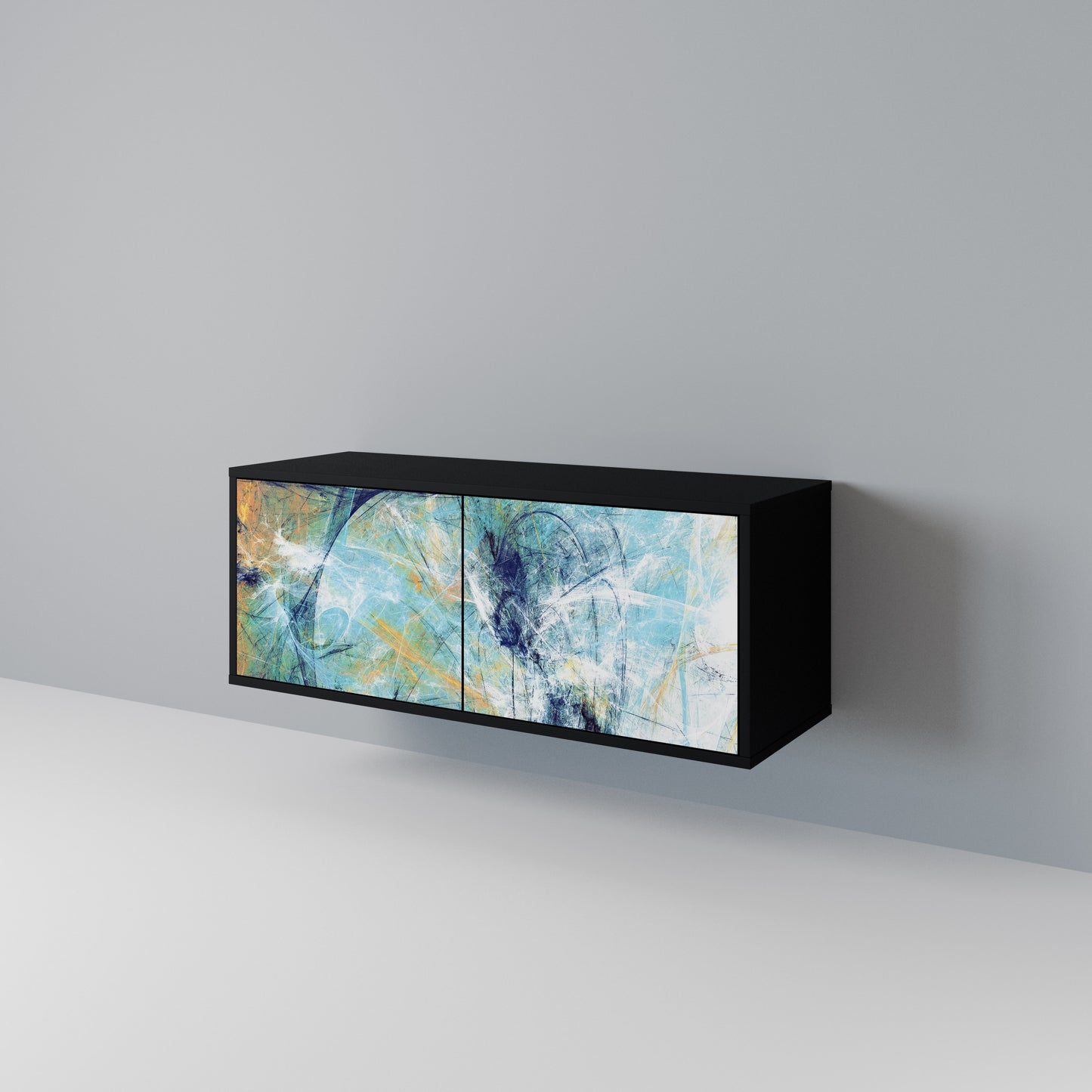 ABSTRACT THOUGHTS Kompakt TV-bänk med 2 dörrar
