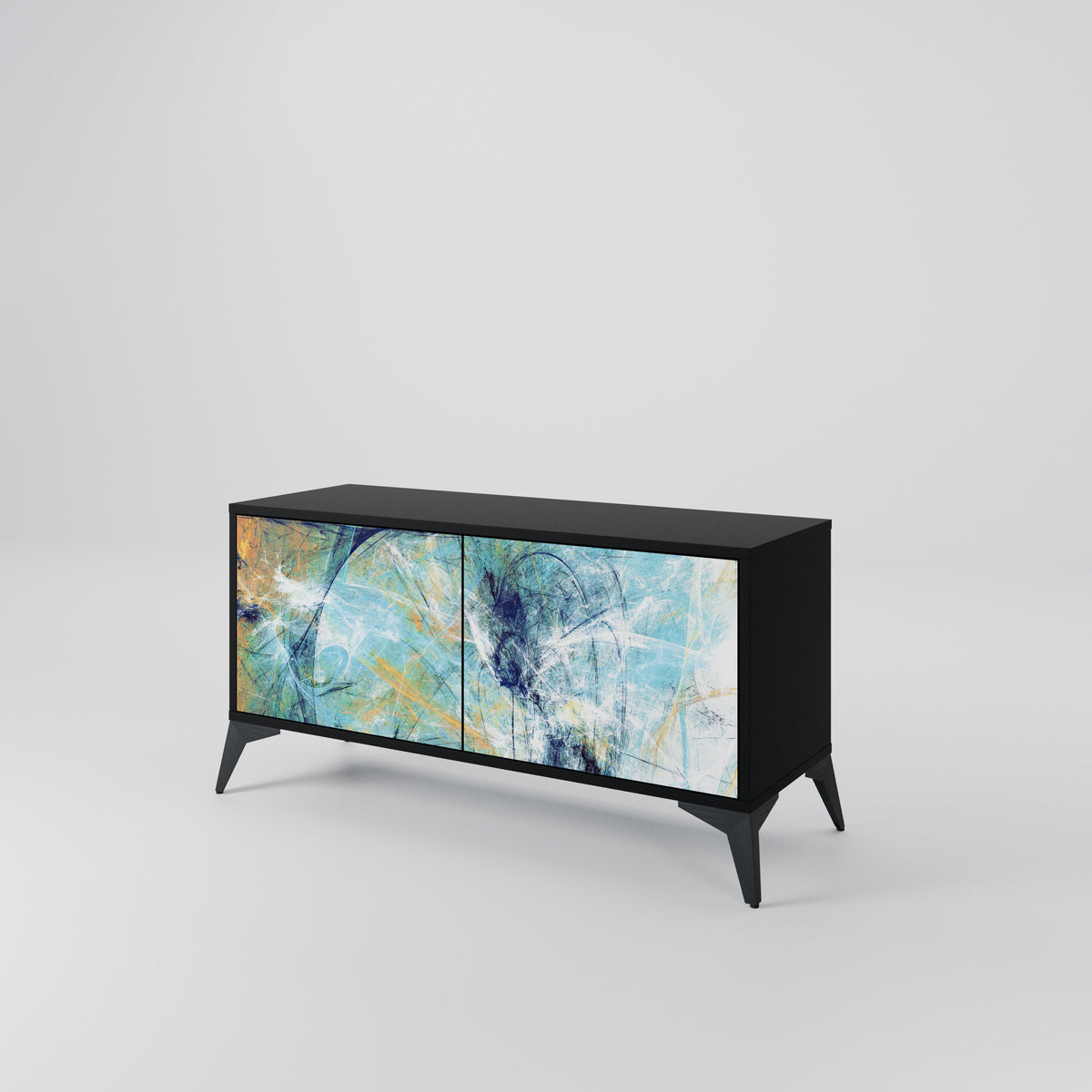 ABSTRACT THOUGHTS Kompakt TV-bänk med 2 dörrar