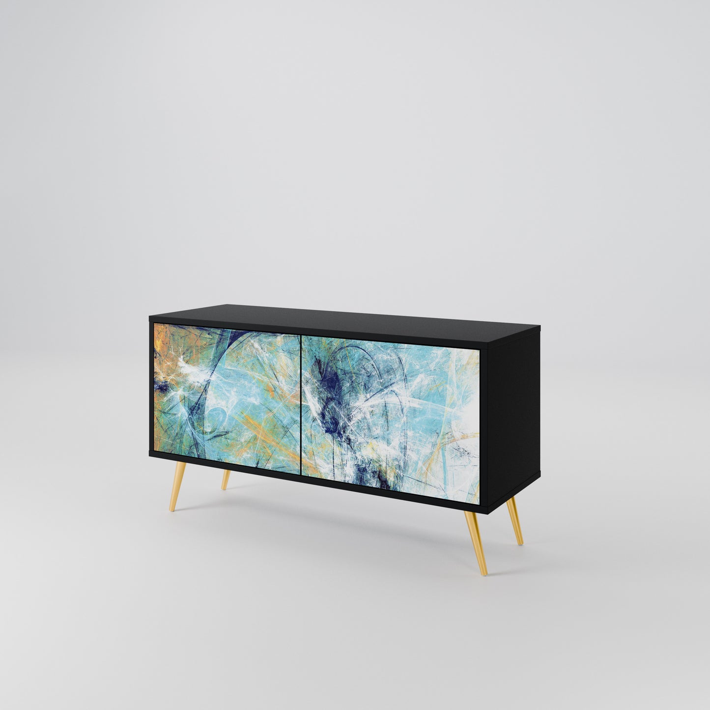 ABSTRACT THOUGHTS Kompakt TV-bänk med 2 dörrar