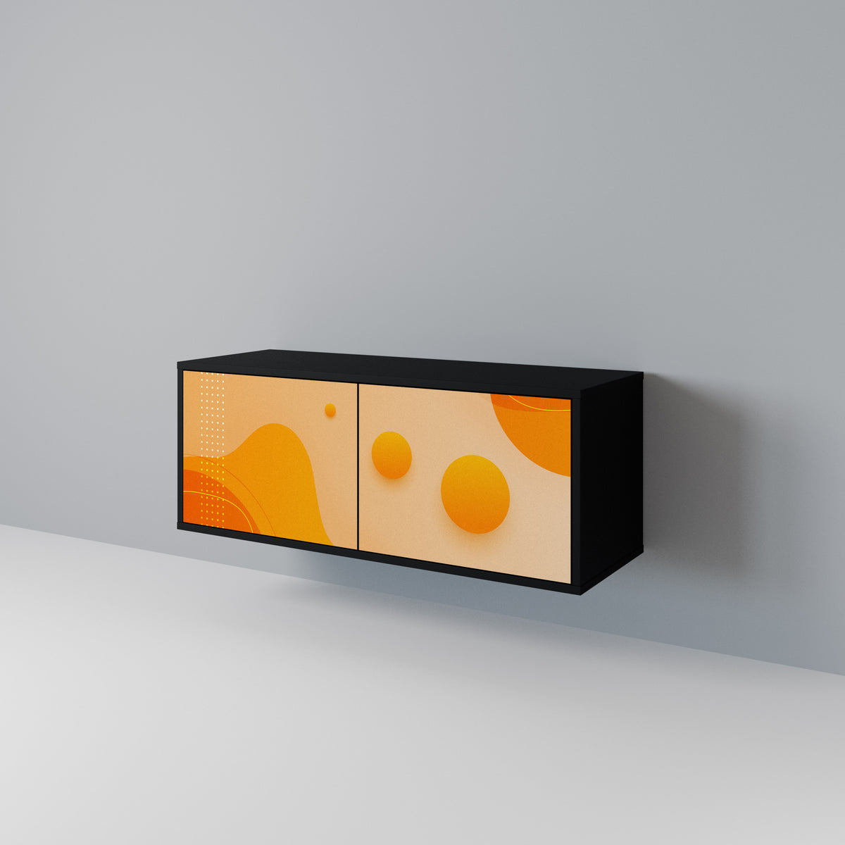ORANGE ARRANGEMENT Kompakt TV-bänk med 2 dörrar