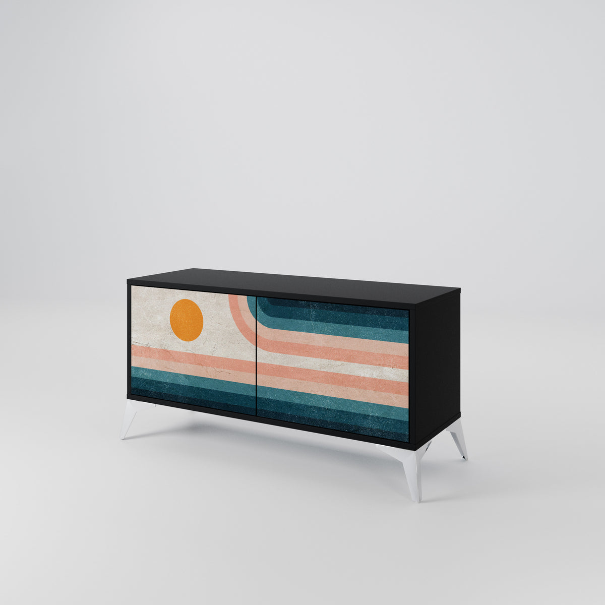 TWO HALVES Compact 2-Door TV Cabinet