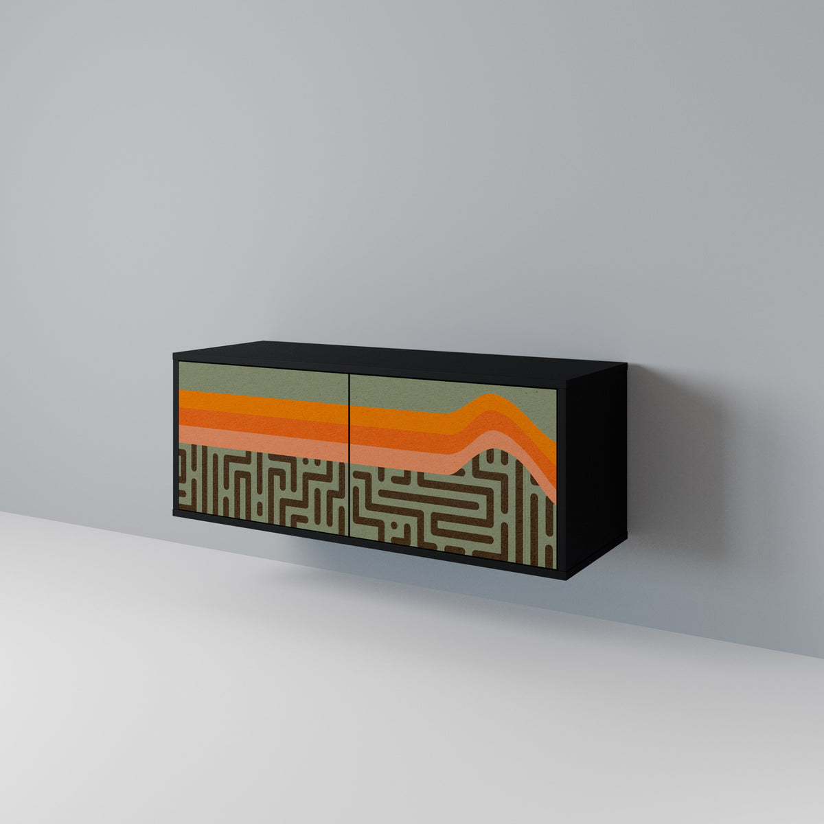 SIMPLE SOLUTIONS Kompakt TV-bänk med 2 dörrar