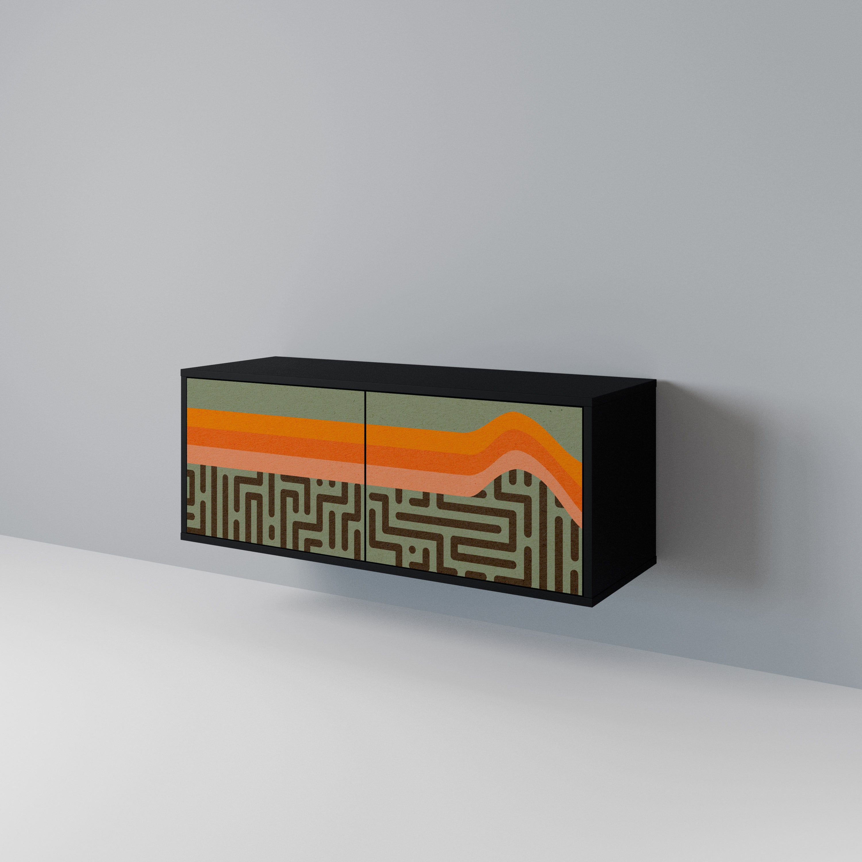 SIMPLE SOLUTIONS Kompakt TV-bänk med 2 dörrar