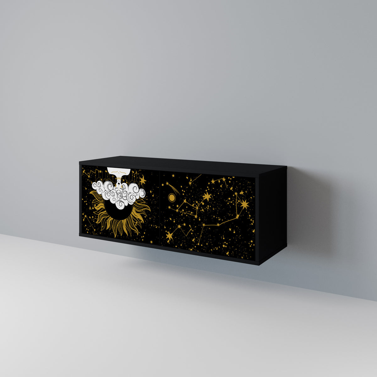 STELLAR CONSTELLATIONS Kompakt TV-bänk med 2 dörrar