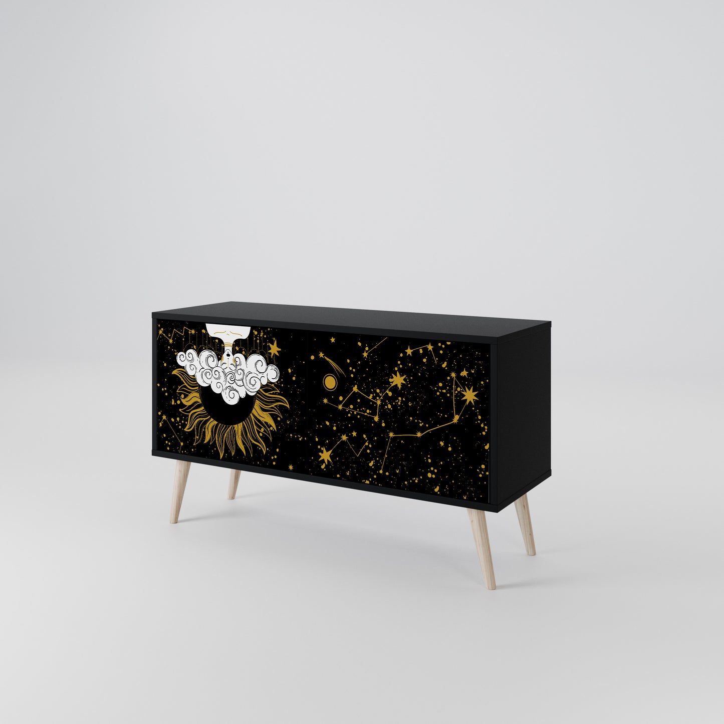 STELLAR CONSTELLATIONS Kompakt TV-bänk med 2 dörrar