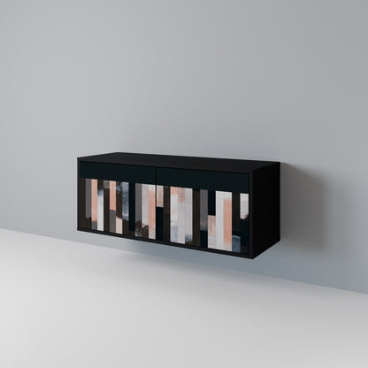 COLLAGE OF RECTANGLES Kompakt TV-bänk med 2 dörrar