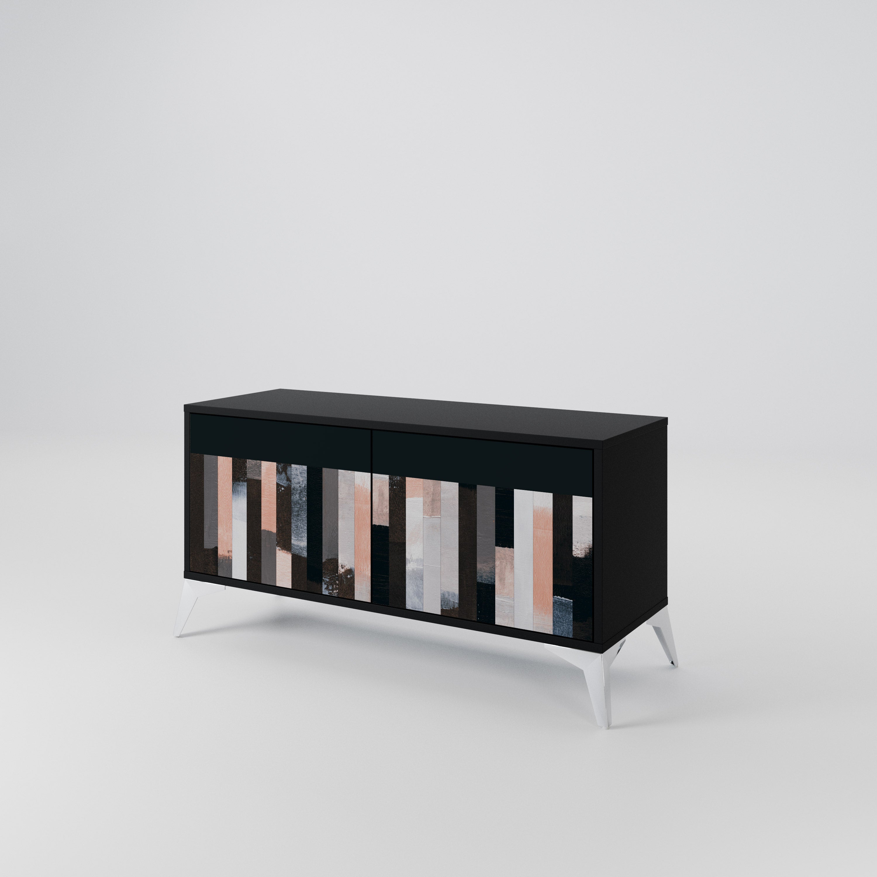 COLLAGE OF RECTANGLES Kompakt TV-bänk med 2 dörrar