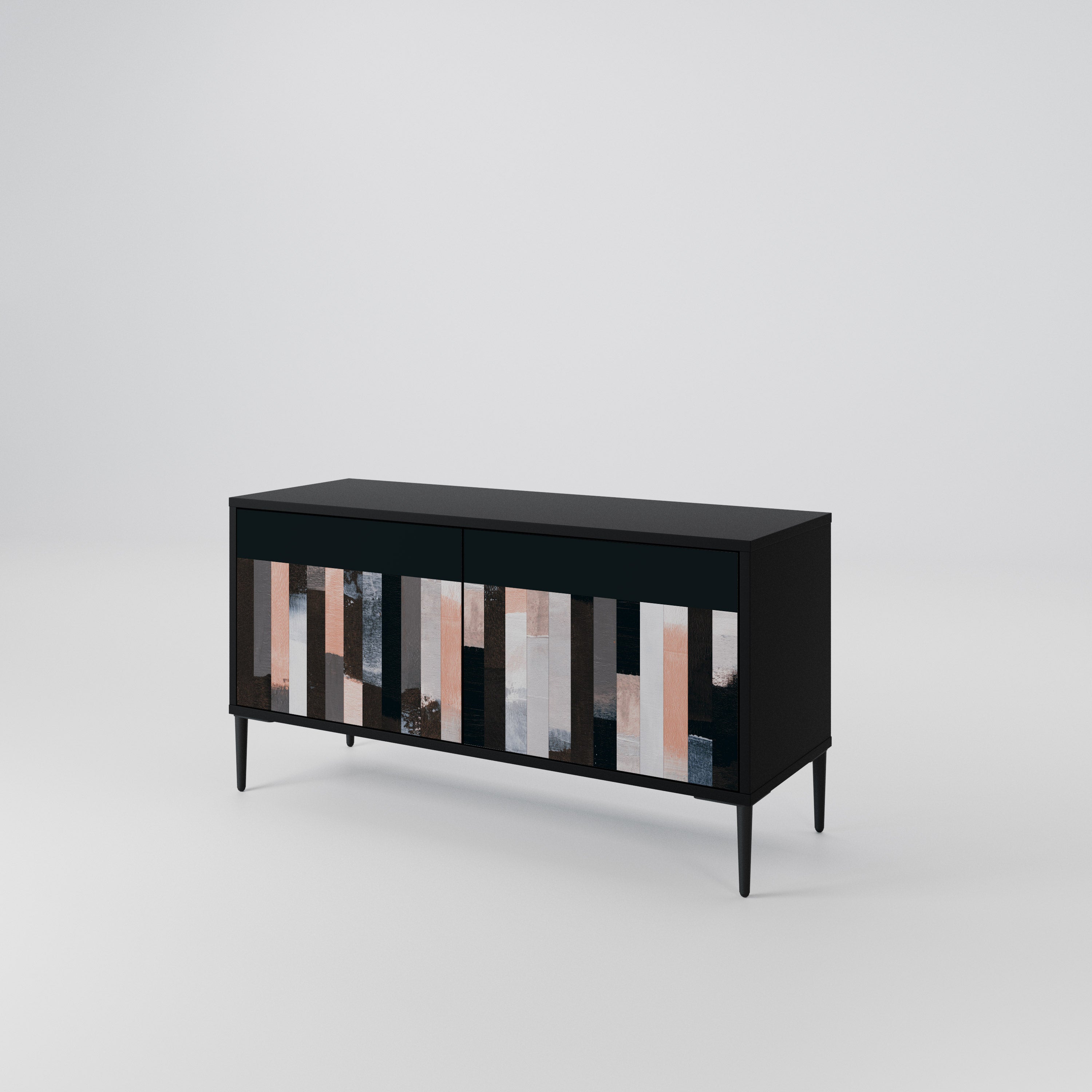 COLLAGE OF RECTANGLES Kompakt TV-bänk med 2 dörrar