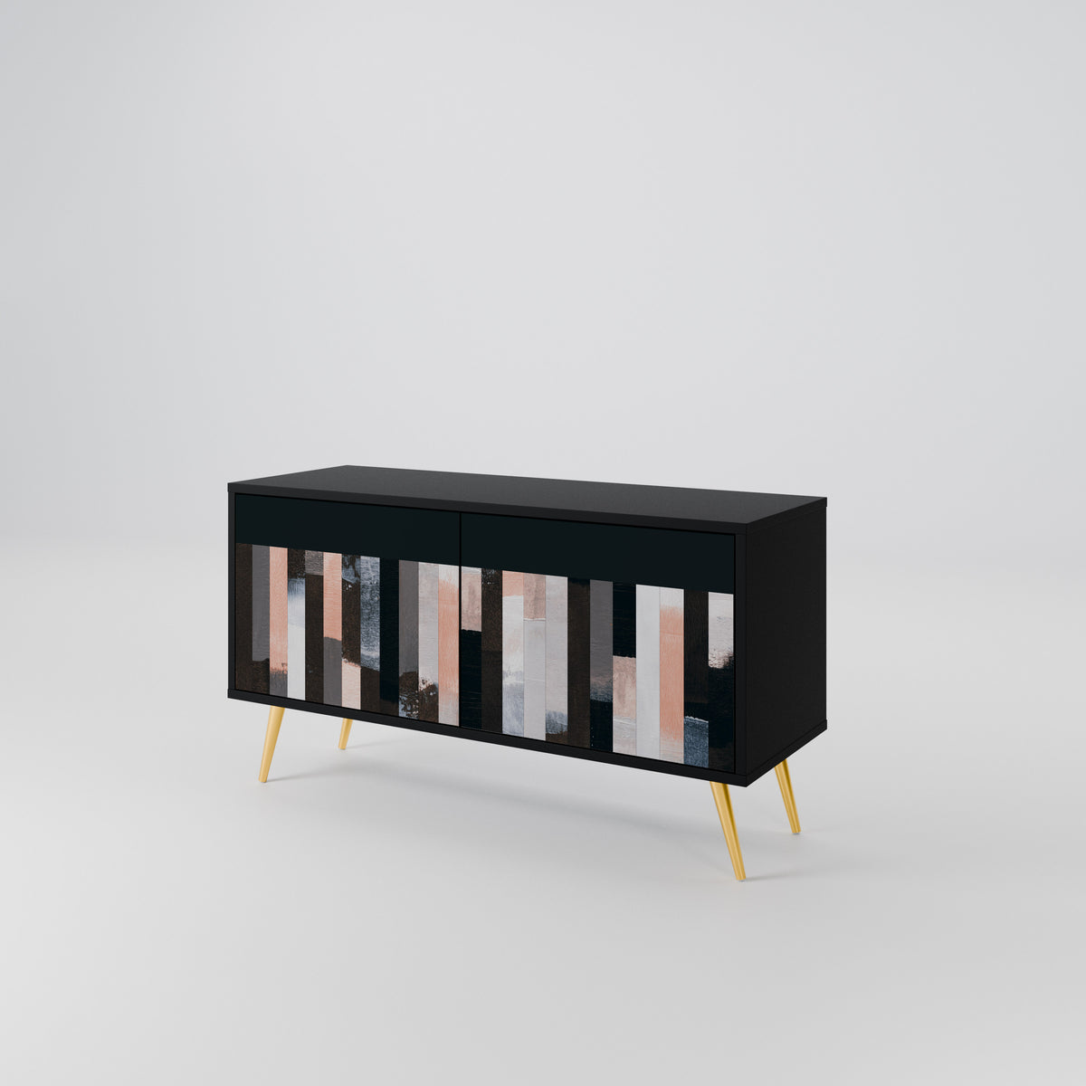 COLLAGE OF RECTANGLES Kompakt TV-bänk med 2 dörrar