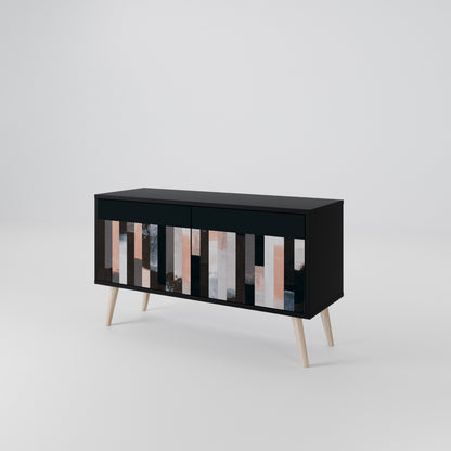 COLLAGE OF RECTANGLES Kompakt TV-bänk med 2 dörrar