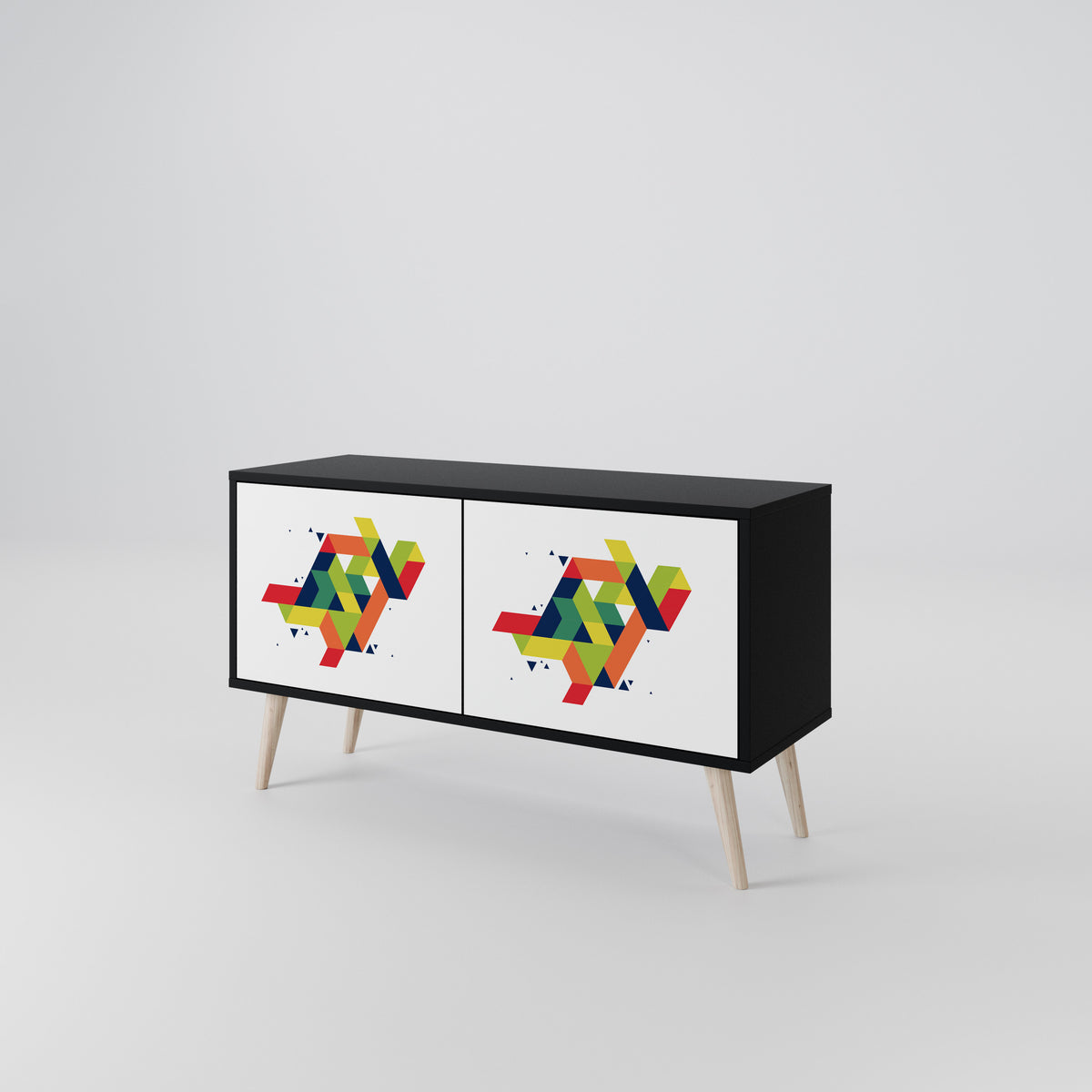 FUTURE SIGN Kompakt TV-bänk med 2 dörrar