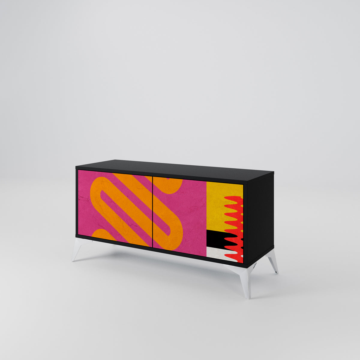 VIVID ART Kompakt TV-bänk med 2 dörrar