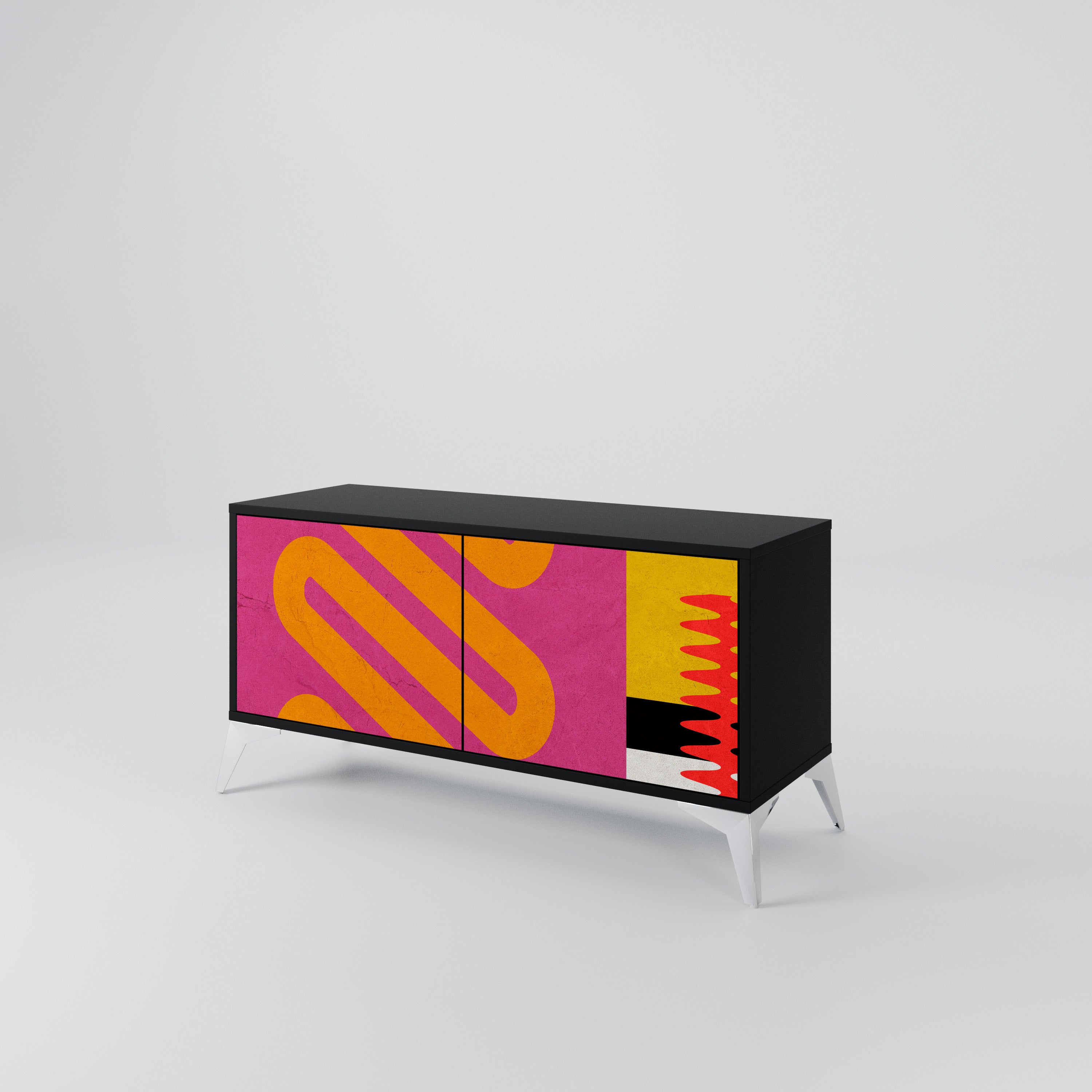 VIVID ART Kompakt TV-bänk med 2 dörrar