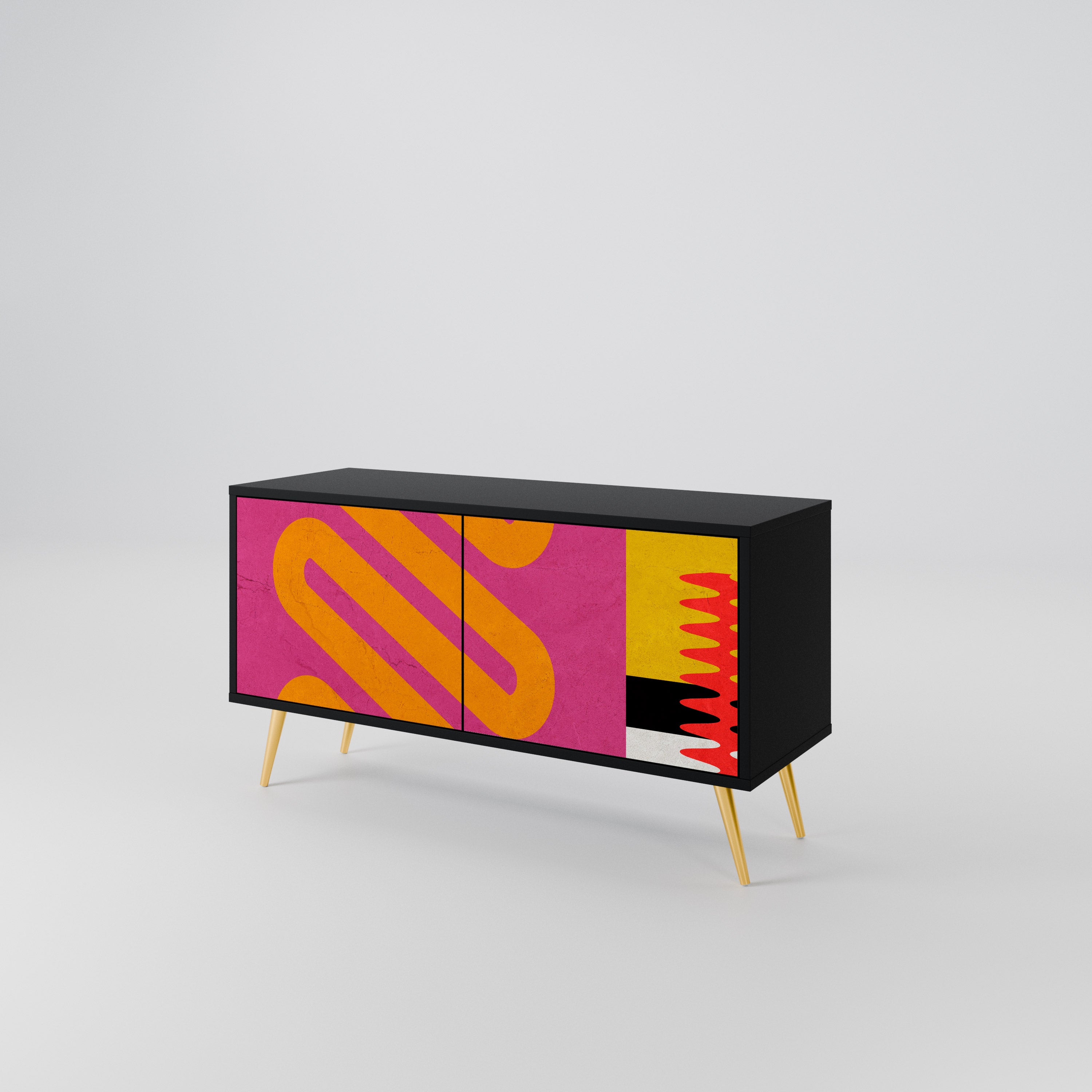 VIVID ART Kompakt TV-bänk med 2 dörrar