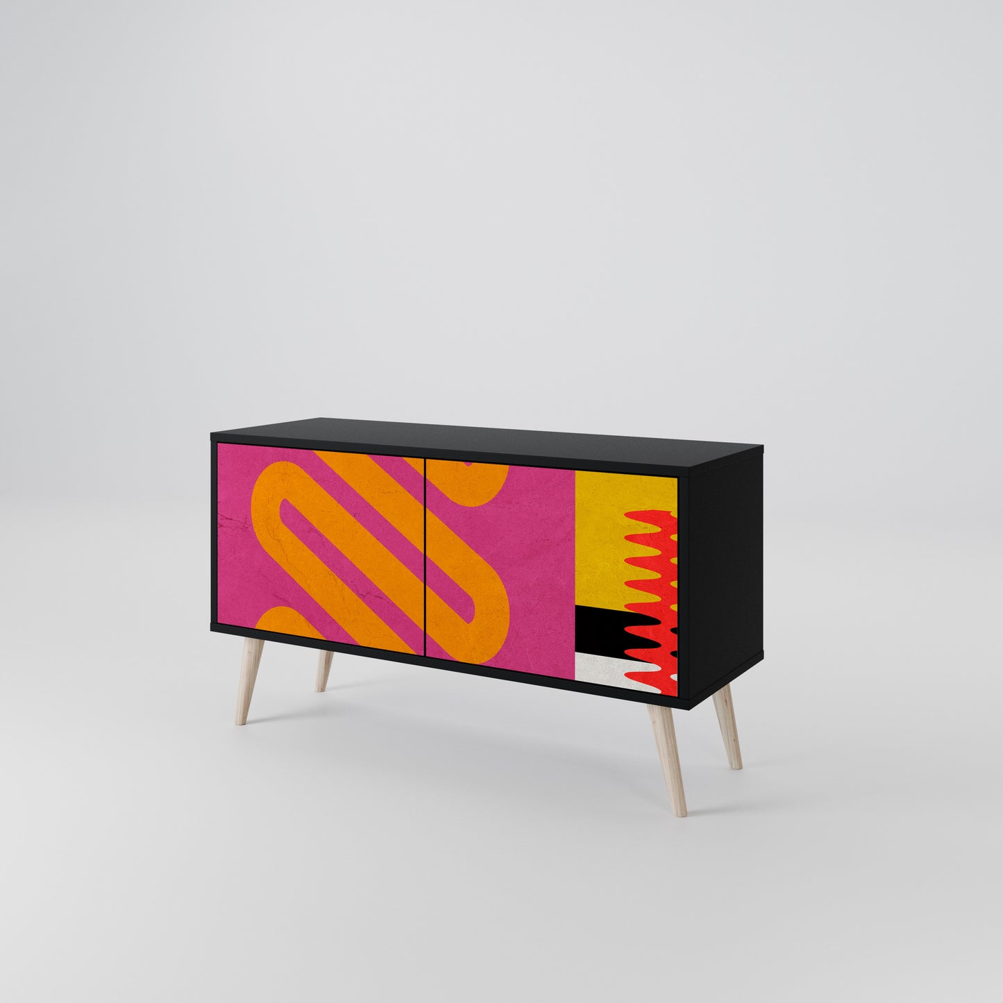 VIVID ART Kompakt TV-bänk med 2 dörrar