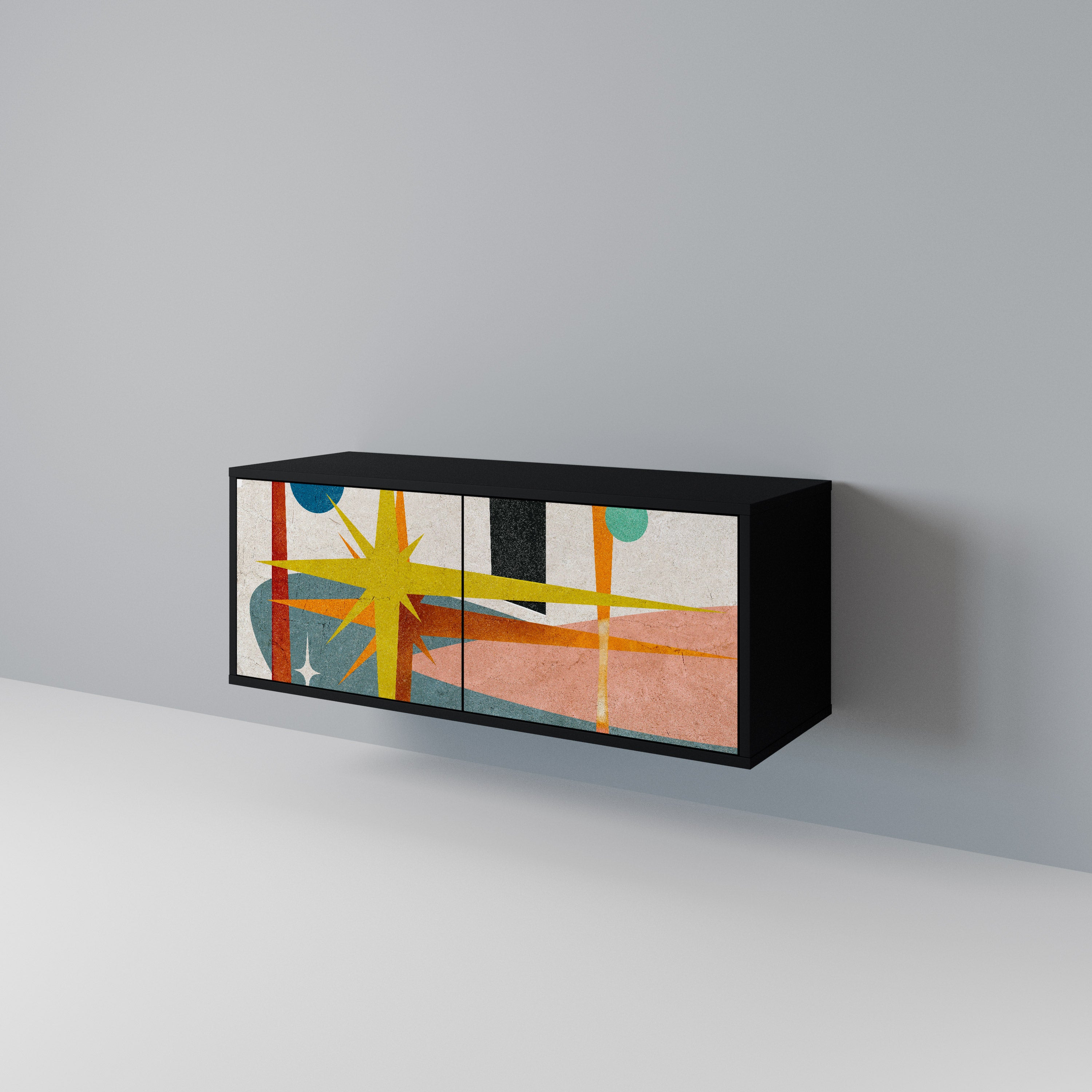 INTERSTELLAR VIBES Kompakt TV-bänk med 2 dörrar