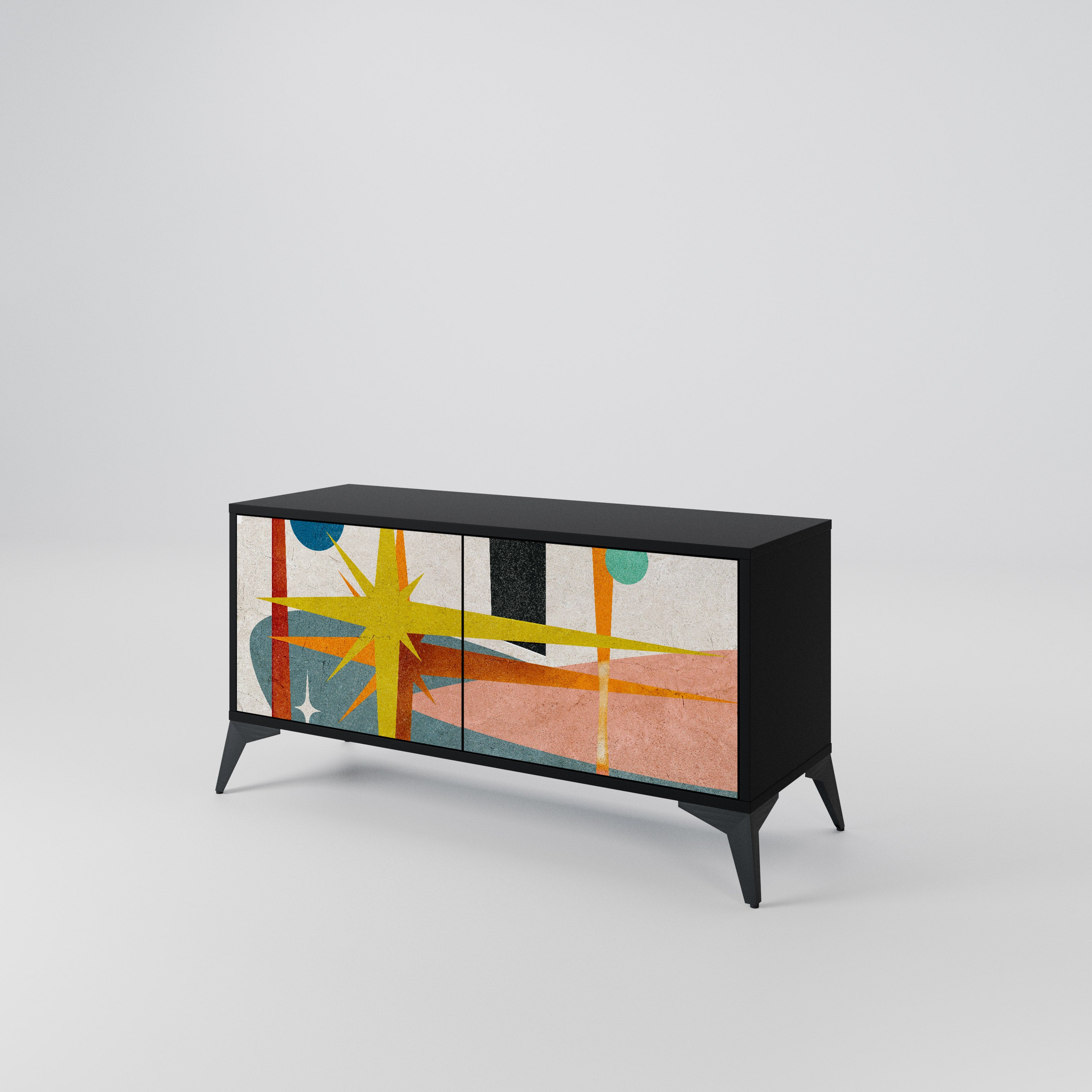 INTERSTELLAR VIBES Kompakt TV-bänk med 2 dörrar