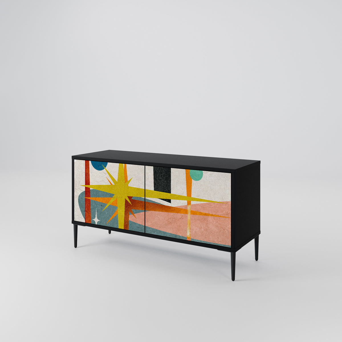 INTERSTELLAR VIBES Kompakt TV-bänk med 2 dörrar