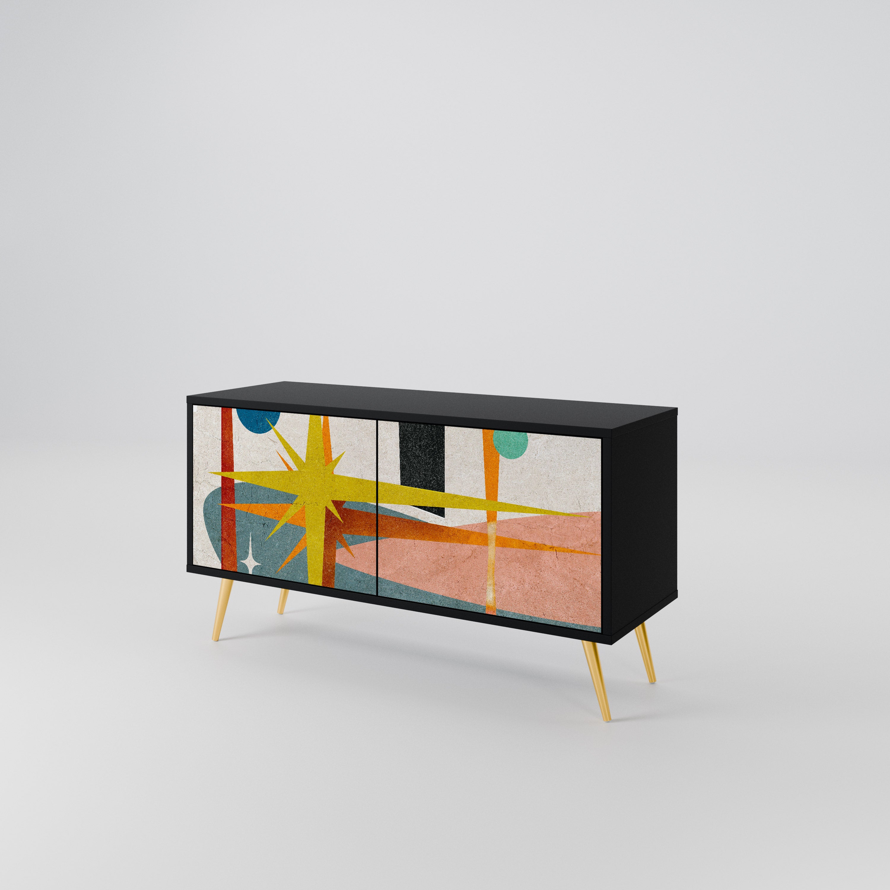 INTERSTELLAR VIBES Kompakt TV-bänk med 2 dörrar